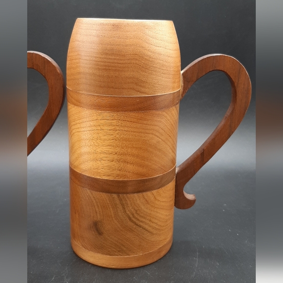 Hardy Huron Crafts Hand Crafted Wooden Mugs Barrie Ontario Butternut Walnut Wood - Picture 2 of 10